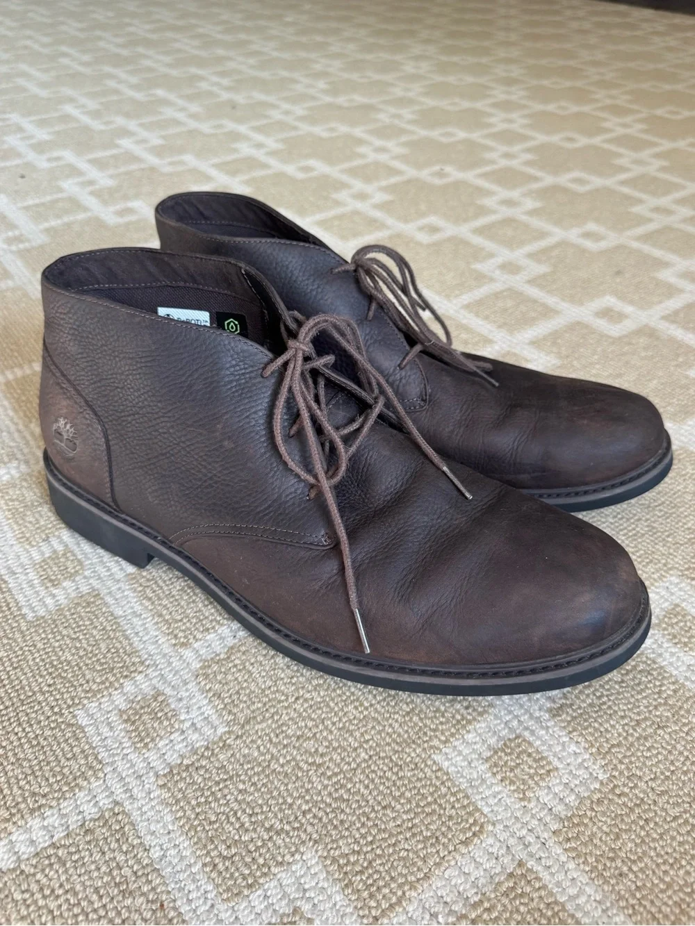 Timberland Stormbucks Waterproof Chukka Boots Brown Leather Mens 13